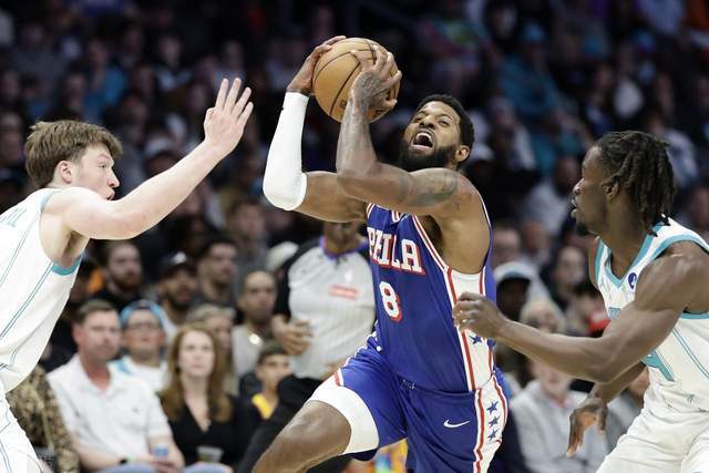 76人逆转黄蜂取两连胜 乔治恩比德复出联手轰8