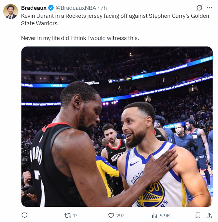 杜兰特31分助火箭6连胜冲击西部前三